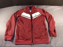 Nike Red And White Large 14-16 Full Zip Up Sweater Track Windbreaker Jacket - $14.25