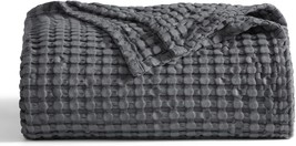 Bedsure Cooling Cotton Waffle King Size Blanket - Lightweight, 104X90 Inches - $67.94