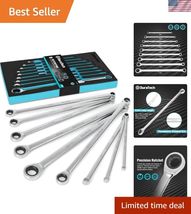 Extra Long Ratcheting Wrench Set, Double Box End Wrench Set, Metric, 9-P... - $88.79