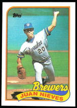 1989 Topps #287 Juan Nieves Milwaukee Brewers - £1.26 GBP