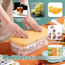 Ice Cube Tray With Storage Box Quick Demould Ice Cube Moulds Lazy Ice Maker For - $15.90+