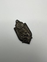 Antique Saint St. Christopher Christian Religious Medal Size: 11/16&quot; x 1 7/16&quot; - £15.48 GBP