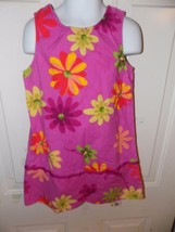 Bonnie Jean  Purple Flower Print Scalloped Sleeveless Dress Size 6 Girl&#39;s EUC - £14.58 GBP