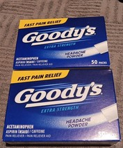 2 Pks. Goody&#39;s Extra Strength Headache Powder - 50 Count(P14) - $18.63
