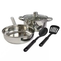5-Piece Stainless Steel Cookware Set with 4-Qt. Dutch Oven Saucepan and ... - $115.49