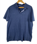 Armani Exchange Polo Shirt Size XL Mens Navy Blue All Over Spell Out Pri... - $54.33 CAD