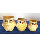 3 Owl Candle Set Graduated Sizes 2.5&quot; 2.25&quot; 2&quot; Unmarked Unused - $241.08 MXN