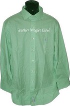NWT POLO RALPH LAUREN 18 gingham green dress shirt checked plaid men&#39;s lime XXL - £50.40 GBP