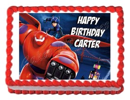 BIG HERO 6 party edible party cake topper decoration frosting sheet image - $9.99