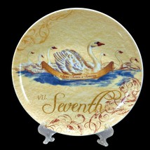 Noble Excellence 12 Days of Christmas SEVENTH DAY Salad Plate Swans a Swim 8.25&quot; - £13.02 GBP