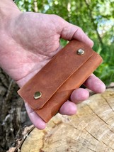 Personalized Leather Keychain Wallet. Custom Key Holder Pouch Wallet - $35.00