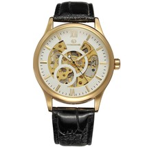 Foreign Trade Jaragar/Forsining Watch Hollow Manual Mechanical Watch Belt Watch - £35.17 GBP