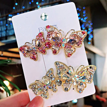 Dazzling Crystal Beads Butterflies Hair Clip - £6.55 GBP