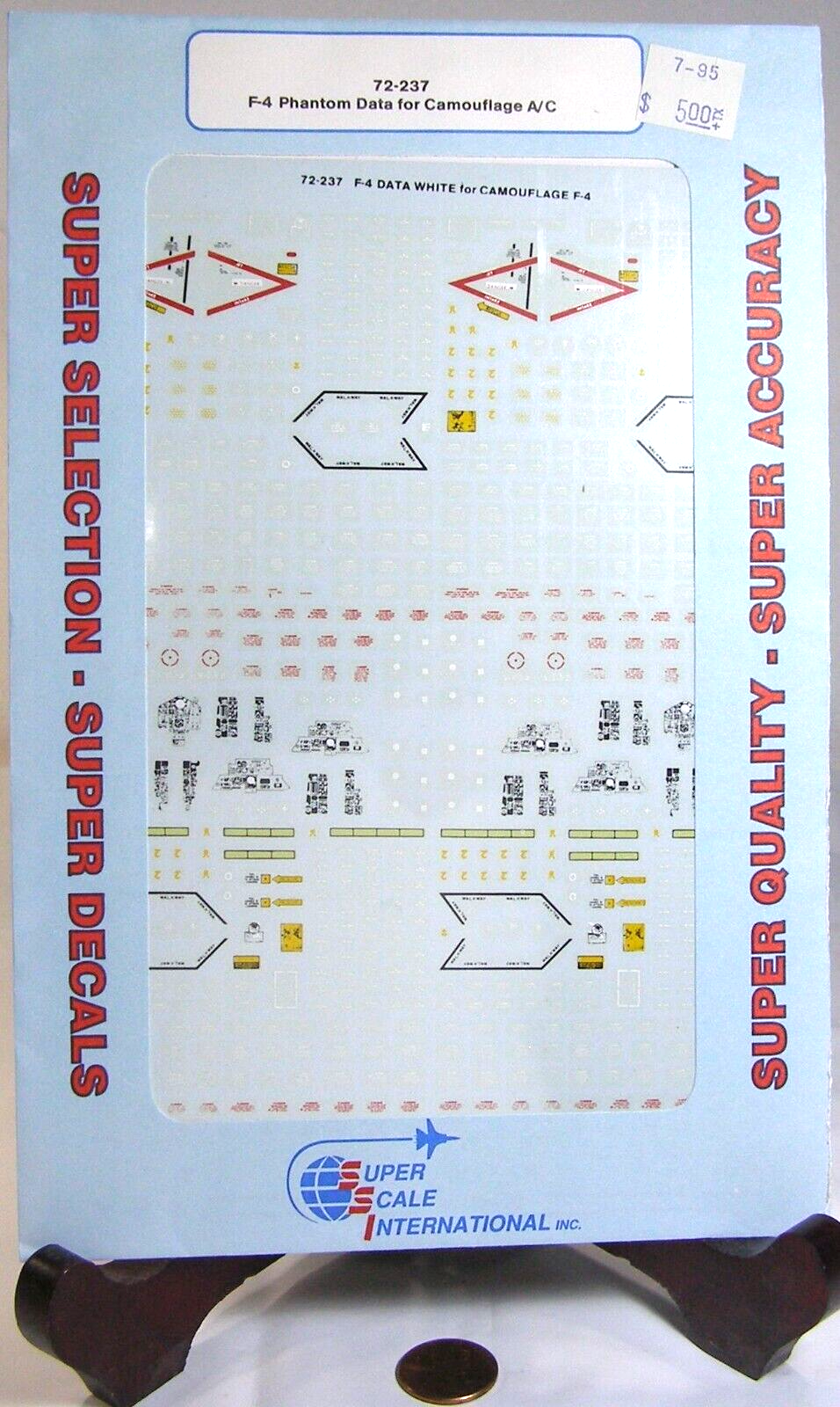 Super Scale Military Decals 72-237 F-4 Phantom Data for Camo A/C   S3E - $7.95
