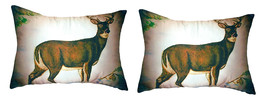 Pair of Betsy Drake Buck No Cord Pillows 15 Inch X 22 Inch - £62.29 GBP