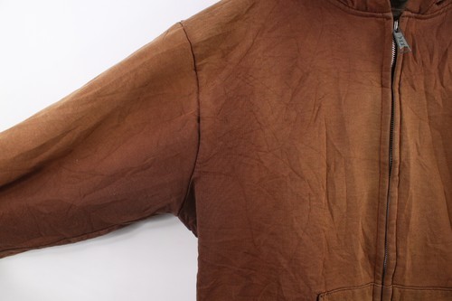 Vtg 90s Carhartt Mens XL Thrashed Spell Out Lined Heavyweight Hoodie Jacket USA Item image 6