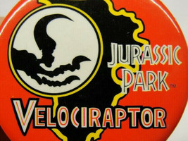 Jurassic Park Collectable Velociraptor Badge Button Pinback Vintage - $12.86