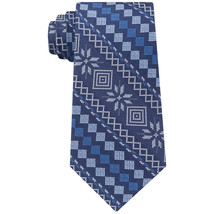 TOMMY HILFIGER Navy Blue Snowflake Argyle Silk Textured Classic Tie - $24.99