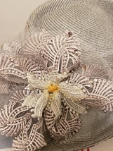 Ms Divine Hat Silver Church Bridal Derby Fancy Large Dress - £39.14 GBP