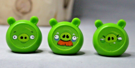 Angry Birds Game Pieces Replacement Parts Knock On Wood Set of 3 Pigs 2011 - £3.06 GBP