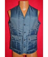 Vintage 80s RIVERSIDE Blue Puffer Nylon Button Down VEST JACKET Small SK... - $34.71 CAD