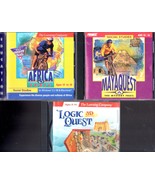 3 PC PROGRAMS - Africa Trail, Logic Quest 3D, &amp; Mayaquest The Mystery Tr... - $6.60 CAD
