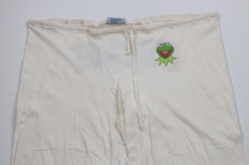 Vintage Y2K 2002 Muppets Womens 2XL Distressed Kermit the Frog Wide Leg Pants Item image 2