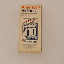 American Airlines Worldwide Timetable Effective March 2, 1991 - $7.69