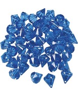 Royal Blue Diamond Shaped Acrylic Gems - Party Decor - 25 Pieces - £4.46 GBP