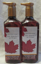 Bath &amp; Body Works Gentle Gel Hand Soap Lot Set Of 2 Fall The Perfect Autumn - £19.94 GBP
