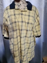 Ivy Crew Classics Mens Polo Shirt Size 2XL Short Sleeve Yellow/Blue Plaid - £11.03 GBP