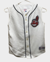 Cleveland Indians Chief Wahoo MLB Vintage 90s Logo Boys Sleeveless Vest Jersey S - $25.19