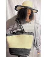 CXL by Christian Lacroix Women&#39;s Straw Hat and Tote Bag Set Beach Holida... - $55.96 CAD