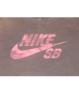 Nike SB Black T-shirt Red Logo Boys Size M 10/12 - £7.79 GBP