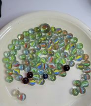 BALL IDEAL QUART CANNING JAR WITH LID AND WIRE BAIL WITH MARBLES INSIDE image 7