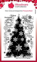 Woodware Clear Stamps 4&quot;X6&quot;-Snow Frosted Tree FRS1015 - £20.10 GBP