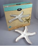 Coastal Sea Star Starfish White Glaze Terracotta Party Hors d&#39;Oeuvres Ol... - $17.64