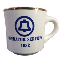 Bell Telephone Operator Services 1982 Coffee Mug White Blue Gold VTG - £15.65 GBP