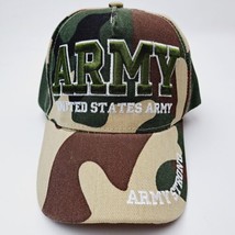 US Army Puff Embroidery Camo Baseball Cap Camouflage Strapback - £11.03 GBP