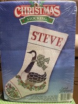 Vintage 1988 counted cross stitch kit christmas stocking 87204 - $6.64
