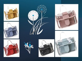 Purse Handbag 2 Pc Set Clear Jelly Shoulder + Matching Pouch Handle Choi... - £10.17 GBP