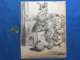 World War 2 WW2 Comic Sketch ORIGINAL From newsprint - UNCLE JOE STALIN - $19.78