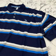 Men’s Rocawear Navy | White | Grey | Blue Big &amp; Tall Polo Shirt - £77.08 GBP