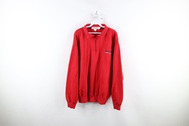 Vtg 90s Nautica Competition Mens XL Faded Spell Out Half Zip Pullover Sweatshirt - £46.47 GBP
