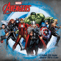 Marvel Comics The Avengers 16 Month 2018 Wall Calendar NEW SEALED - $14.50