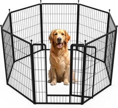 Dog Playpen 40 Inch 8 Panels, Heavy Duty Metal Pet Playpen Indoor Outdoor For Ca - $99.99