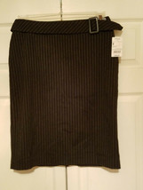 Worthington Saville Row Black &amp; White Stripe Size 8 Ladies Skirt (NEW) - $16.78