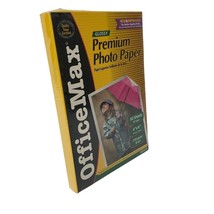 Office Max Premium Photo Paper Glossy 50 Sheets 4 x 6 New Sealed Package - $6.78