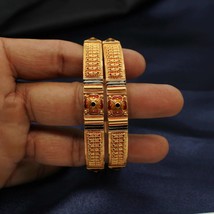 22k gold bangle, 22k yellow gold bracelet pair, indian traditional desig... - £4,591.53 GBP
