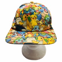 Pokemon Snapback Hat Characters AOP All Over Print Adjustable Nintendo Pichachu - £18.64 GBP